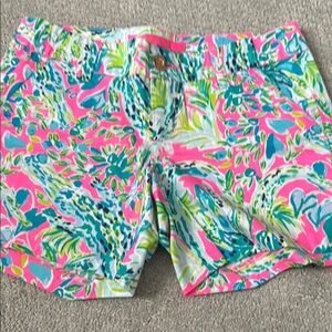 Vibrant Pink and Green Women's Shorts by Lilly